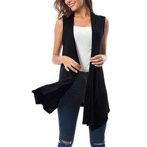 GAP Knit Vest Long with Racer Back Open front
